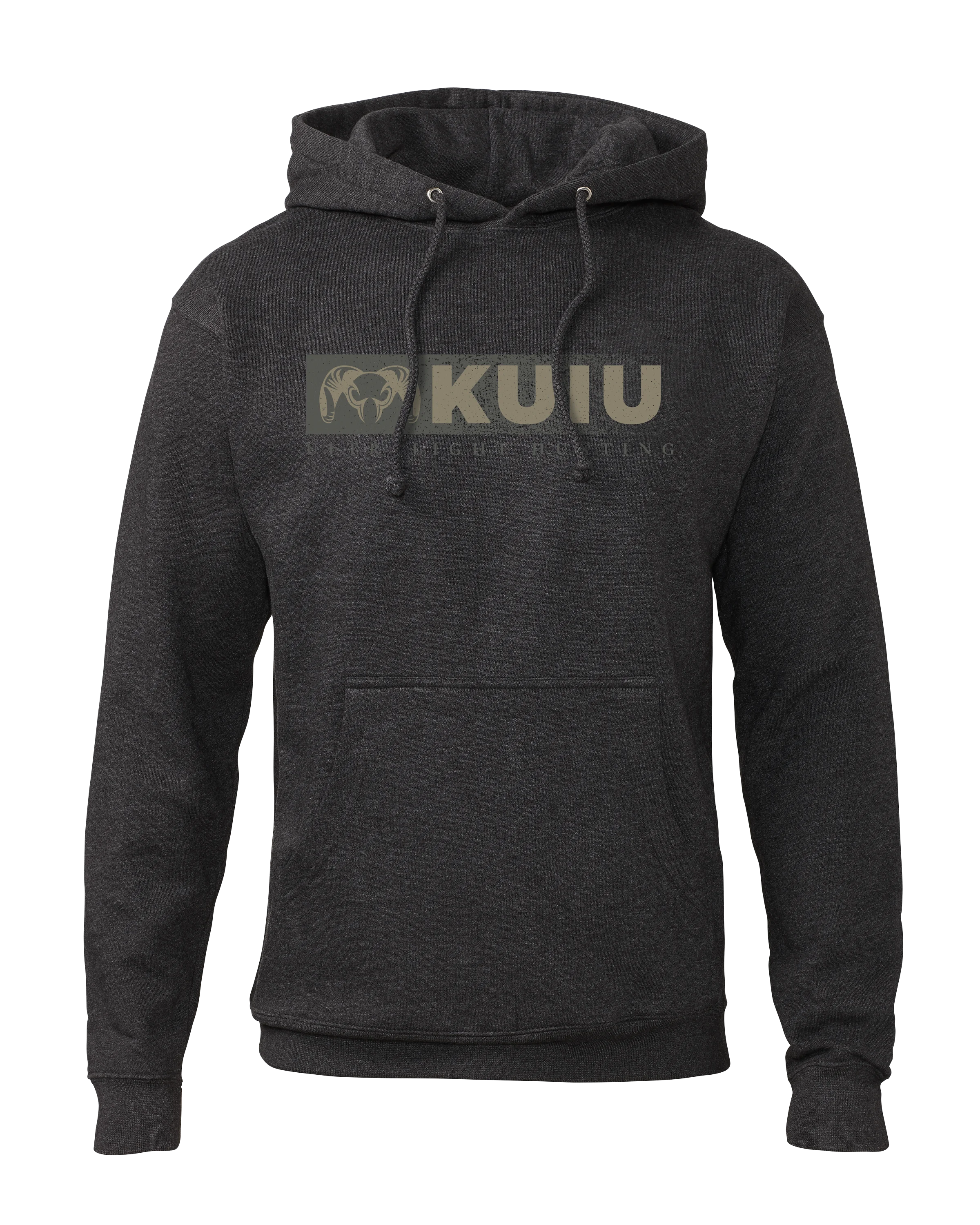KUIU Distressed Logo Hoodie | Charcoal