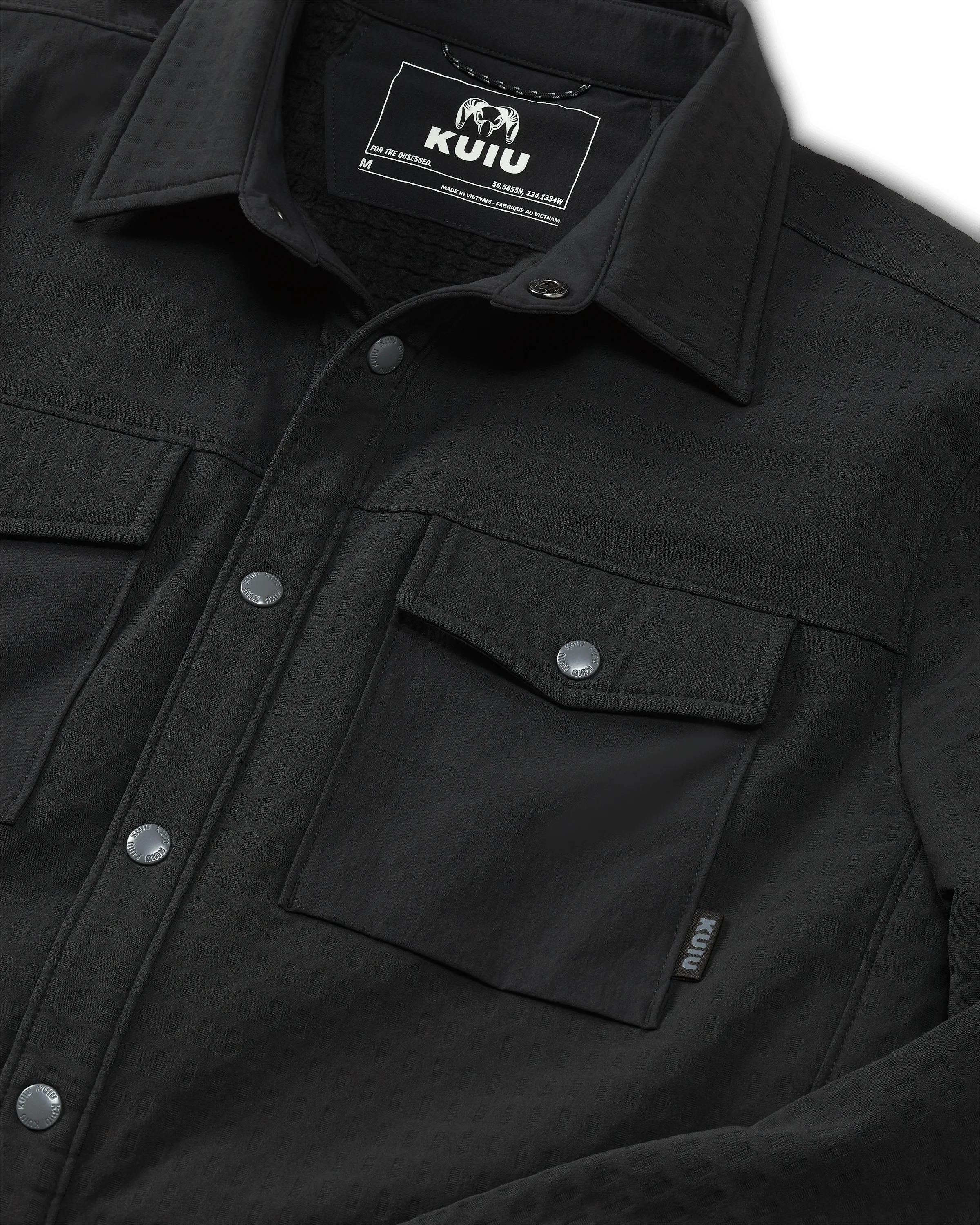 Blockfield Fleece Shirt Jacket | Black - Image 3