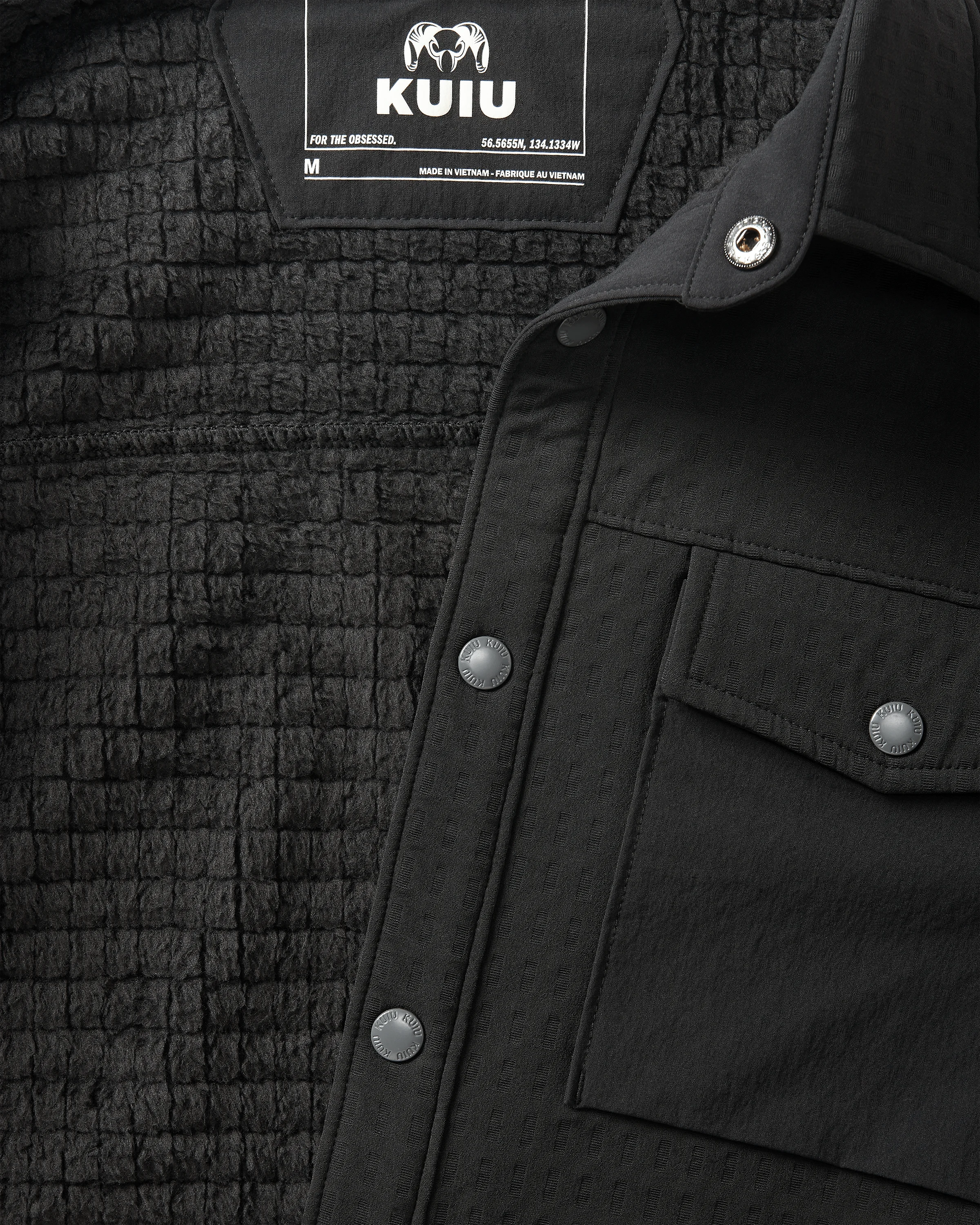 Blockfield Fleece Shirt Jacket | Black - Image 4