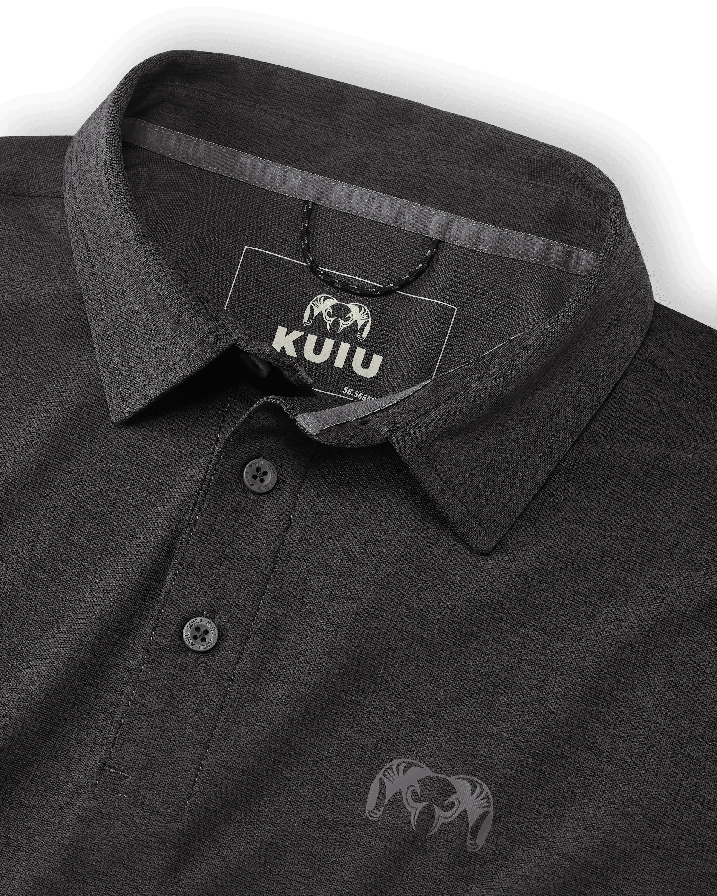 Alternative view of KUIU Performance Polo | Heather Black