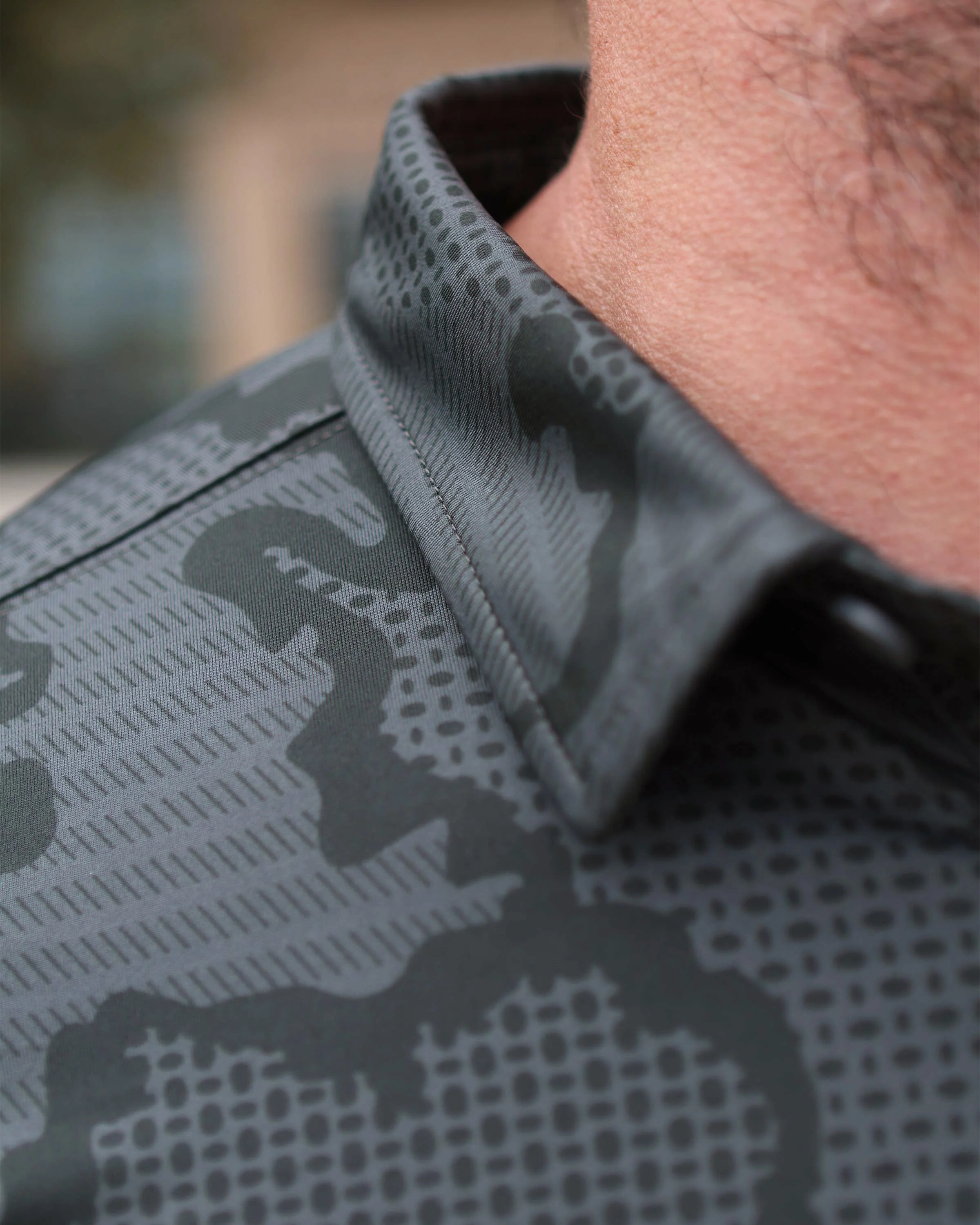 KUIU Performance Polo | Heather Steel Blue - Image 4