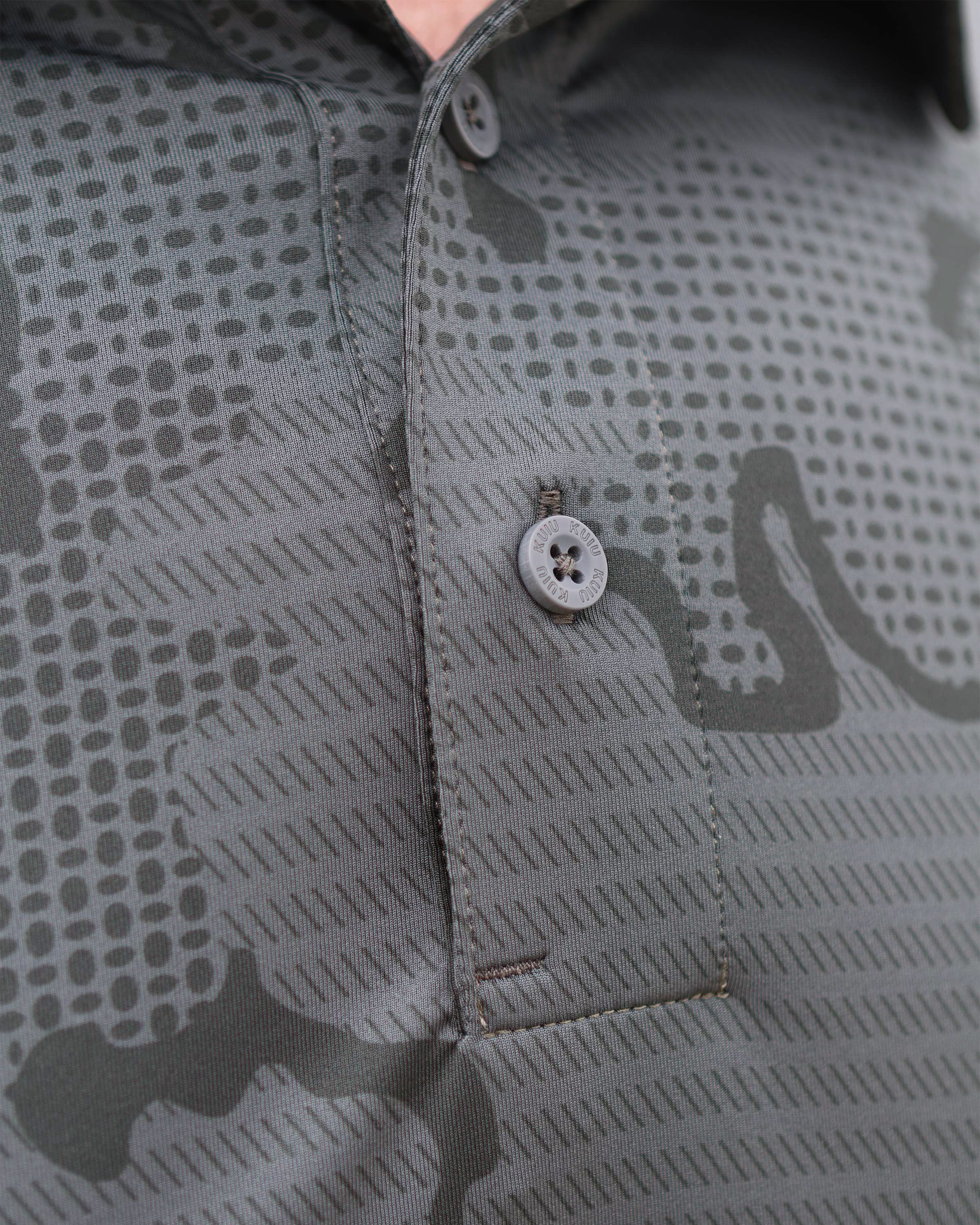 KUIU Performance Polo | Heather Steel Blue - Image 5