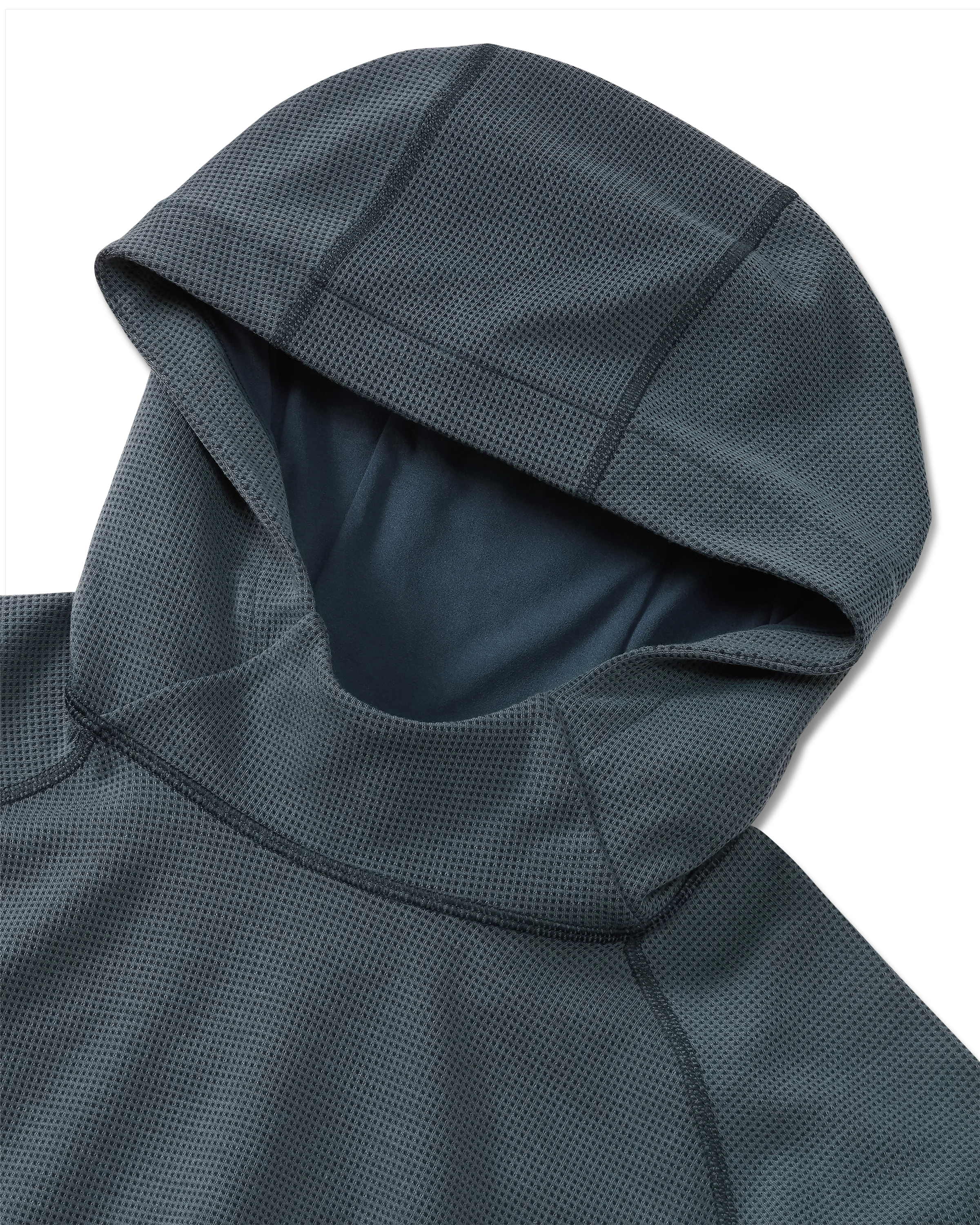 Canyon Waffle Hoodie | Steel Blue Heather - Image 3