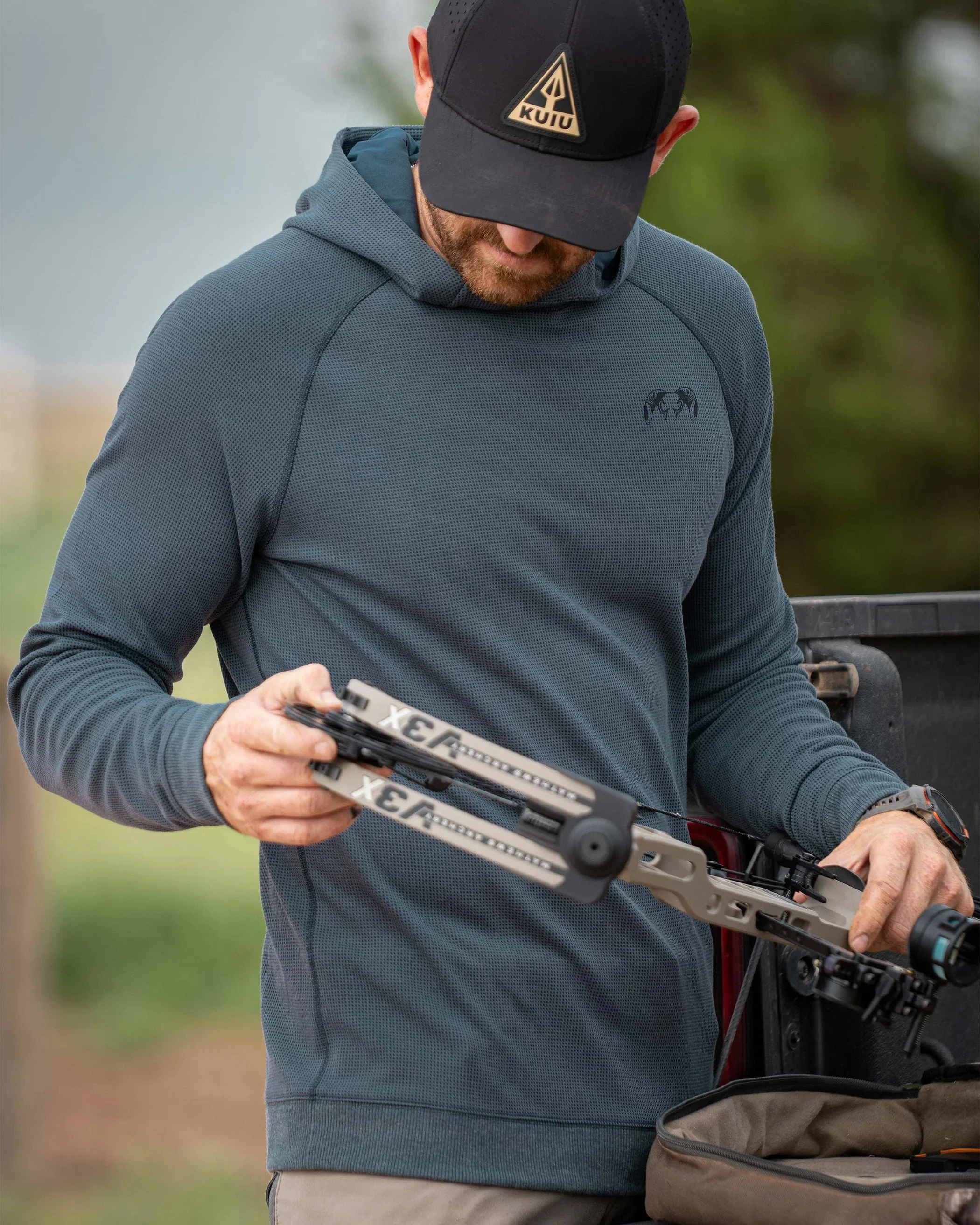 Canyon Waffle Hoodie | Army Heather - Image 5