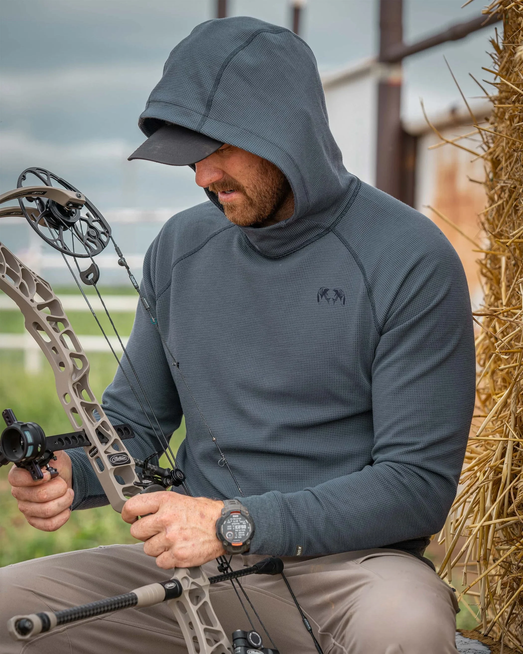 Canyon Waffle Hoodie | Army Heather - Image 3