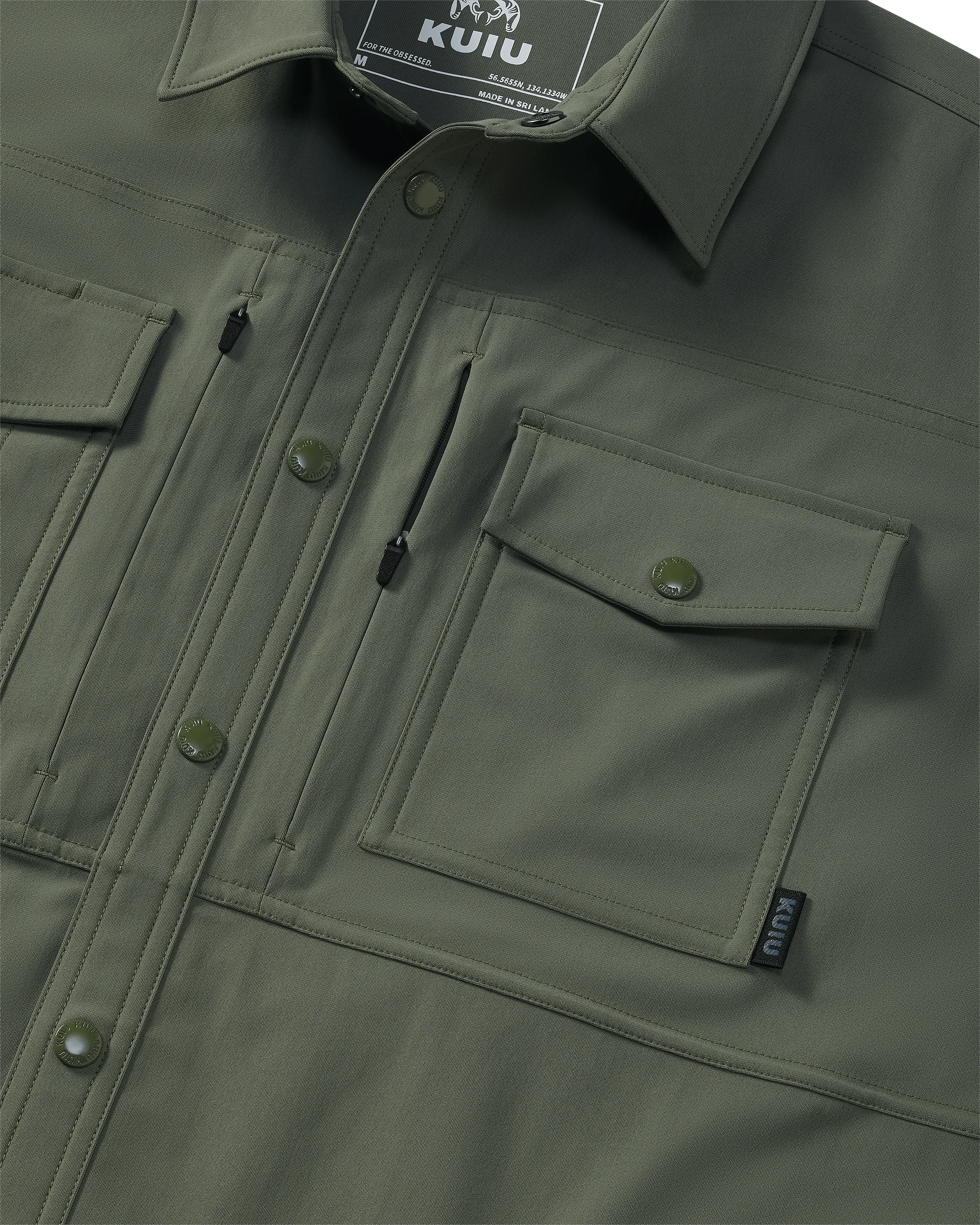 Outlet Tour Shirt Jacket | Dark Sage - Image 4