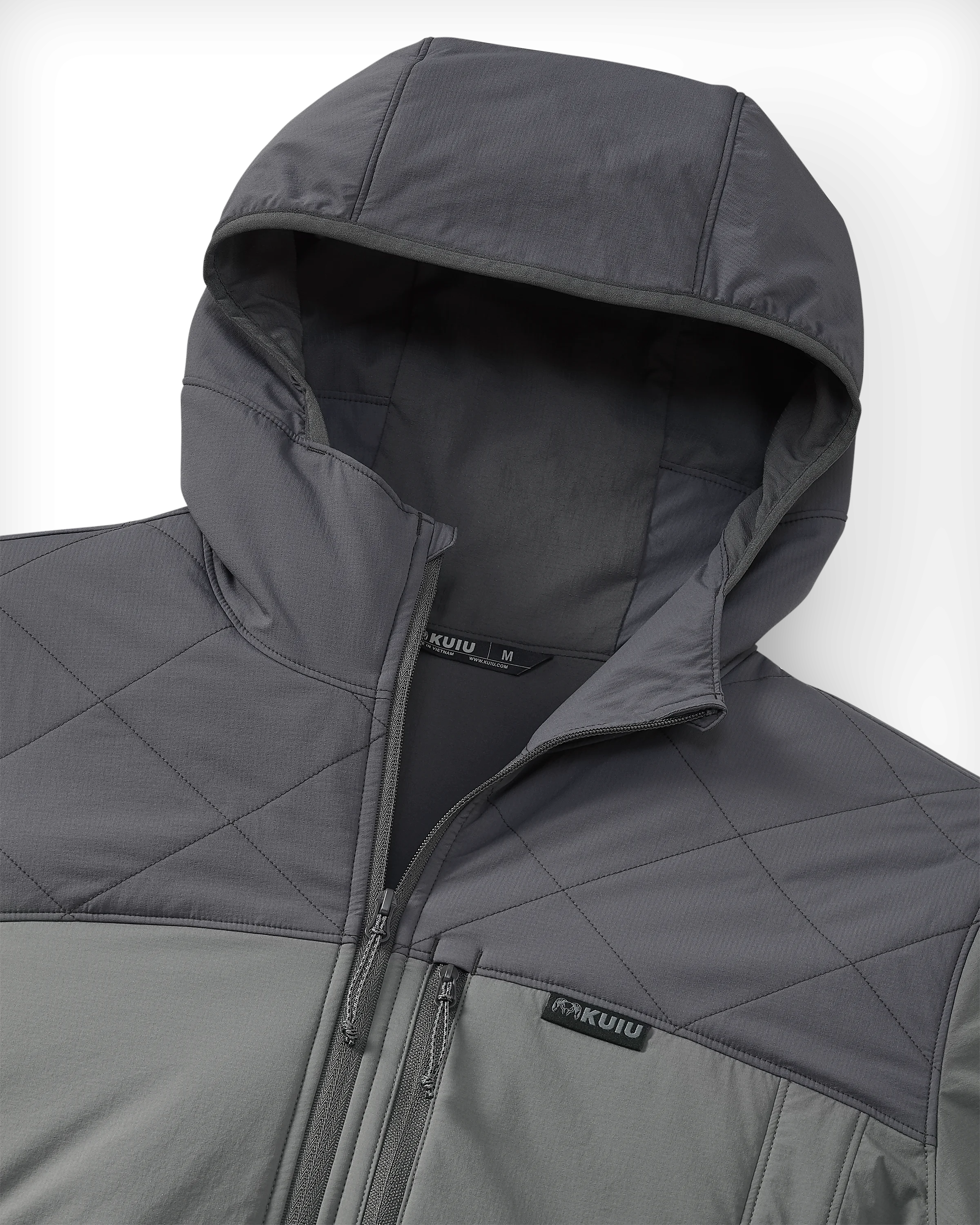 Transit Packable Hooded Jacket | Gunmetal/Stone - Image 3