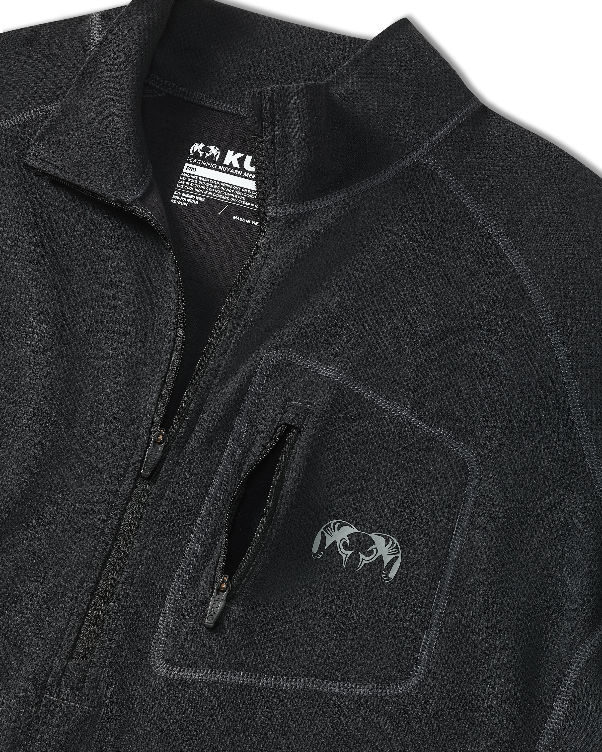 Alternative view of PRO Merino 200 Zip-T | Black