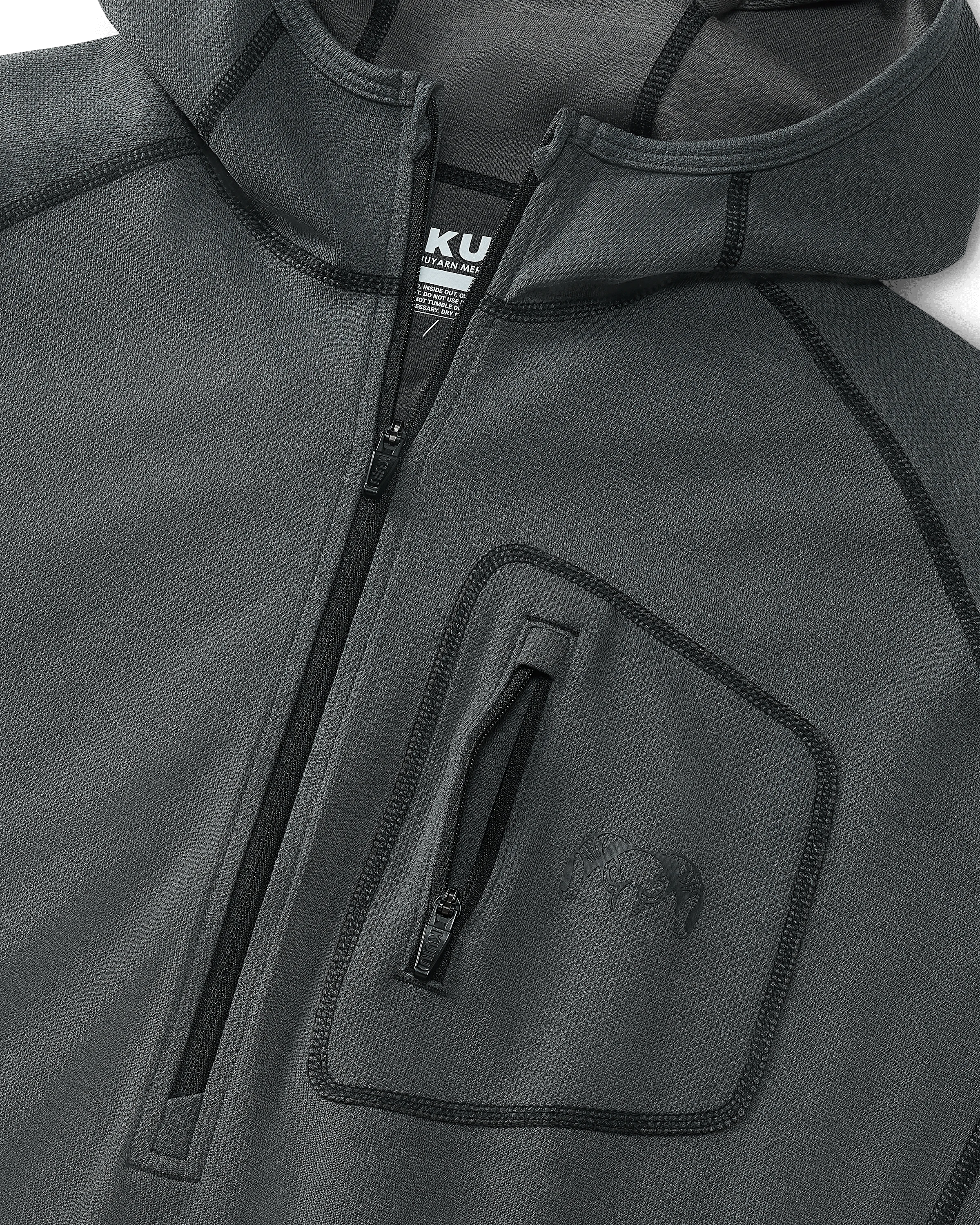 Alternative view of PRO Merino 200 Zip-T Hoodie | Gunmetal
