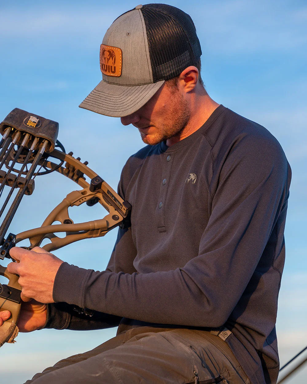 PRO Merino 200 Henley | Steel Blue - Image 3
