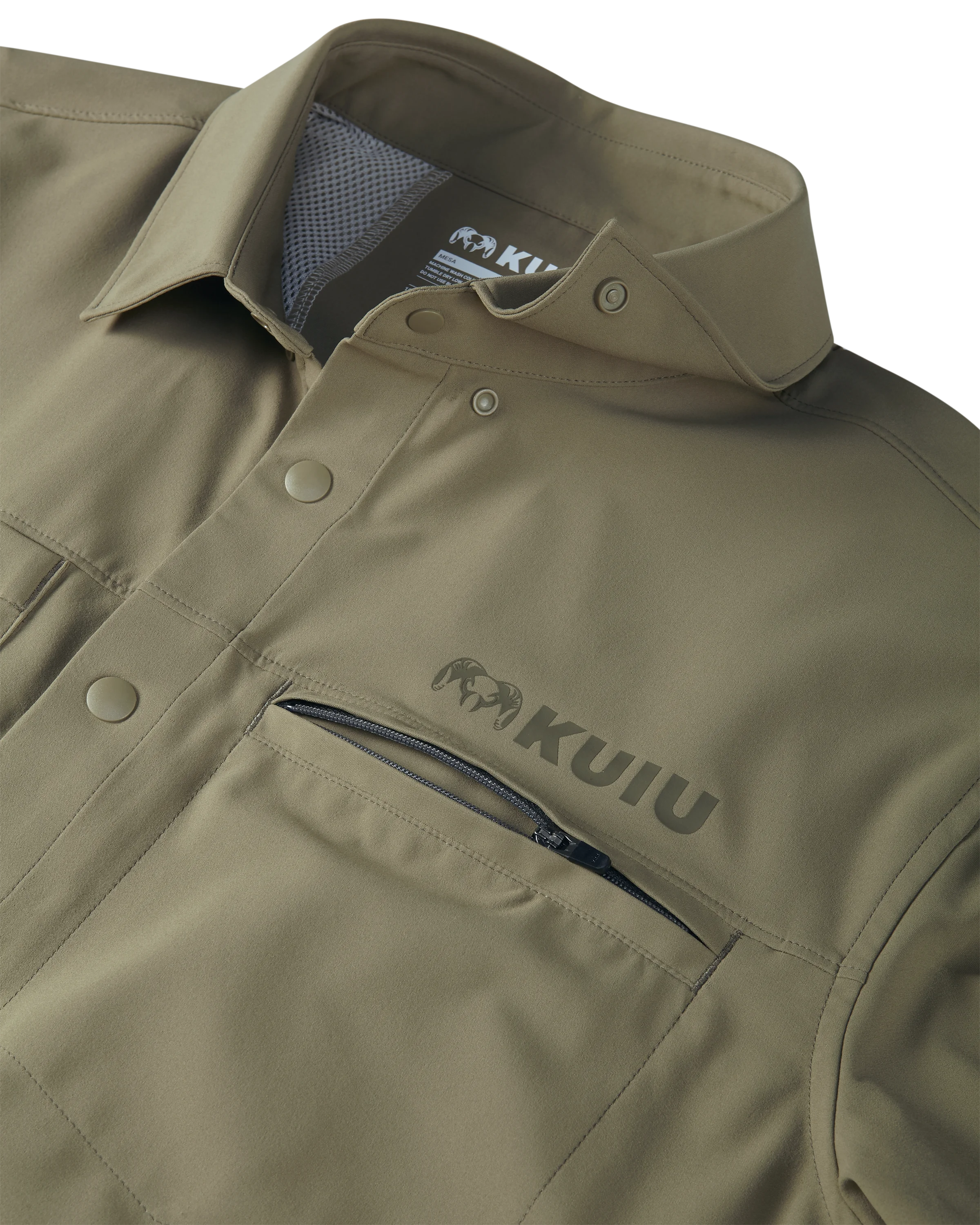 Mesa Vented LS Snap Shirt | Khaki - Image 4