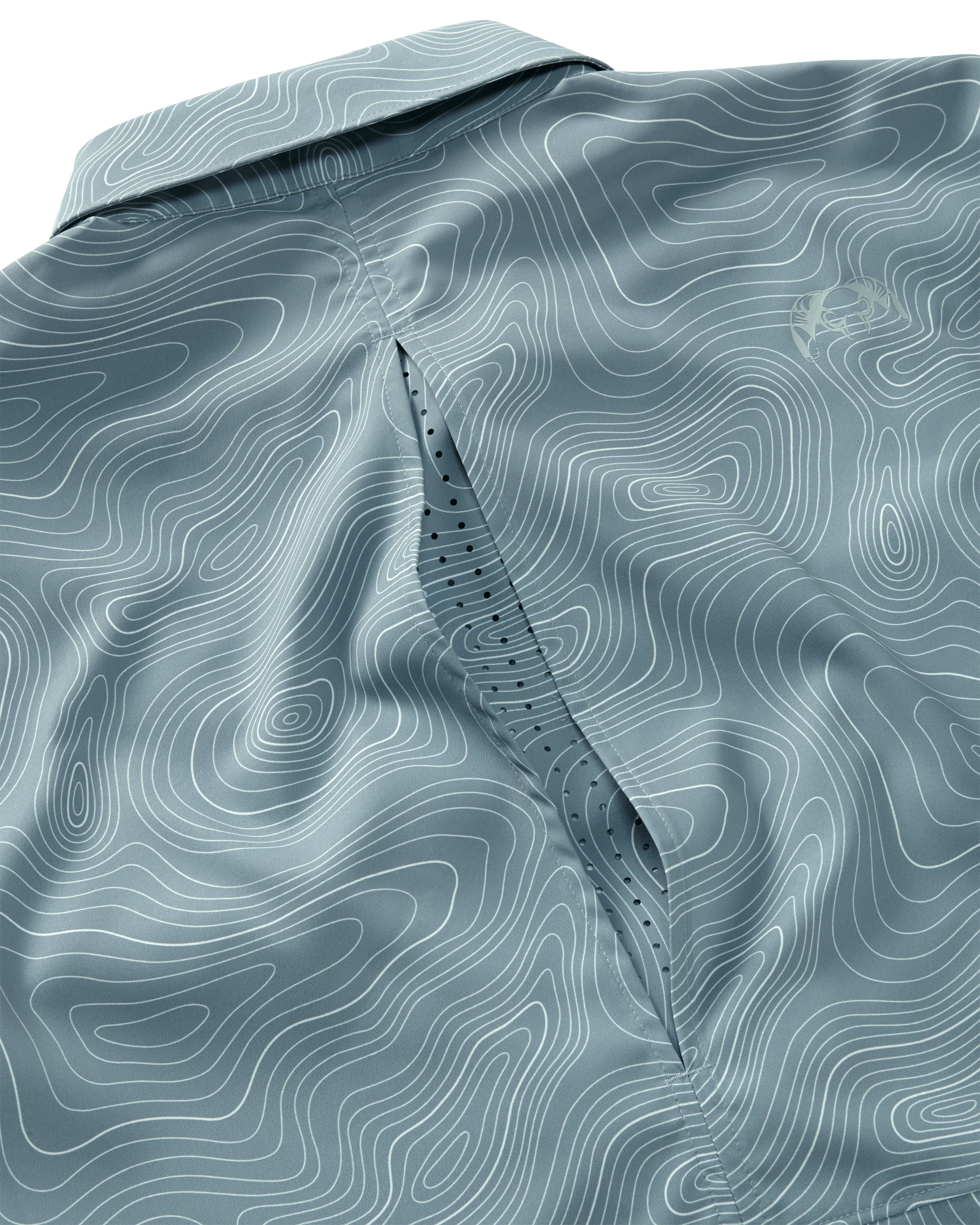 Alternative view of Mesa Vented SS Snap Shirt Topo | Glacier Topo Print