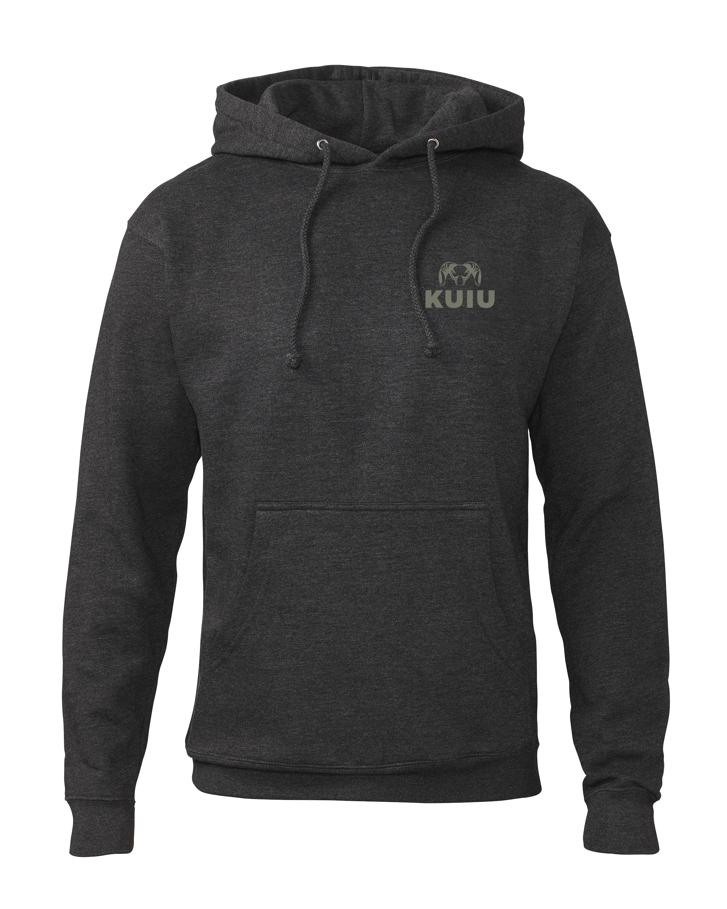 Alternative view of KUIU Topo Back Logo Hoodie | Charcoal