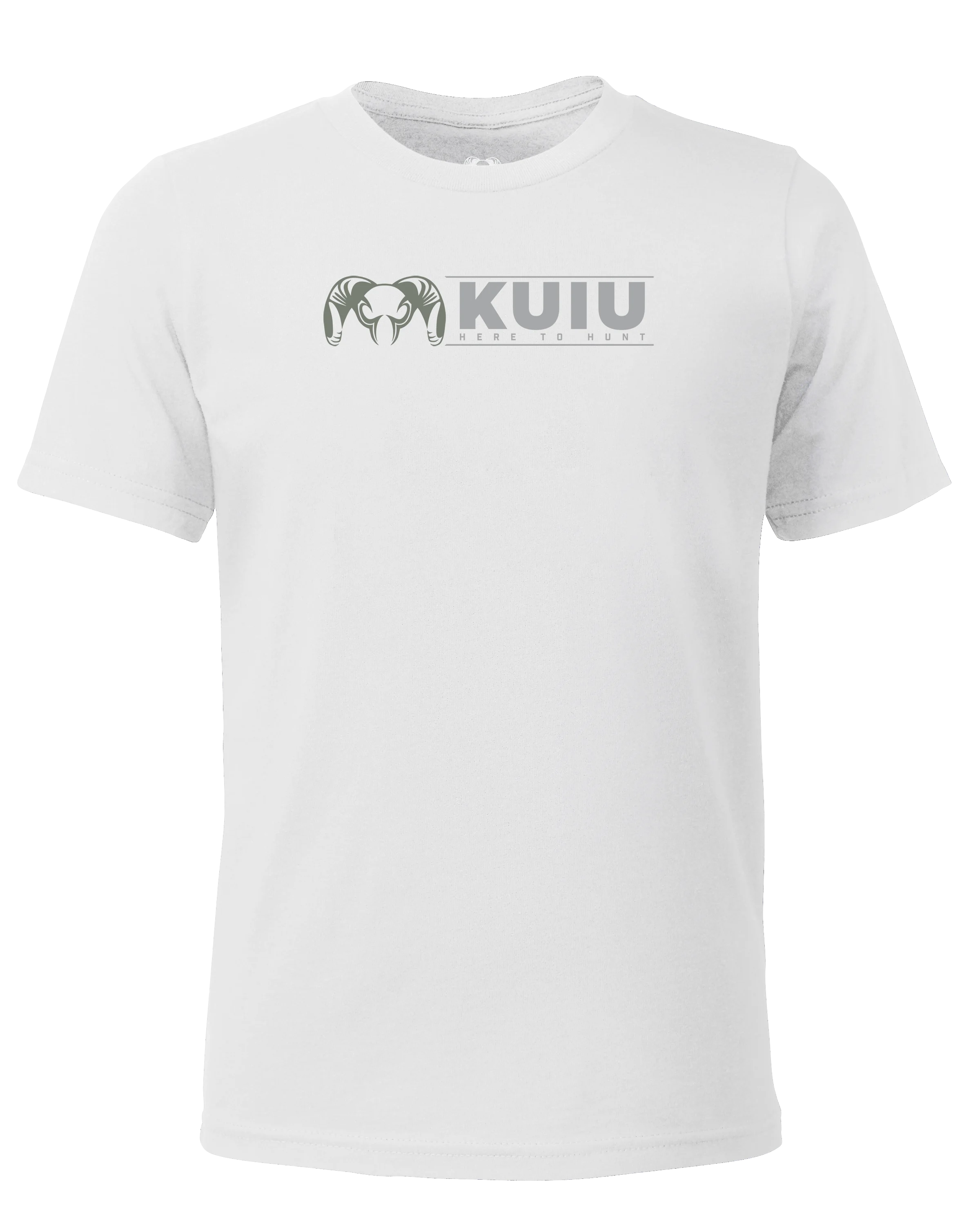 Youth Here to Hunt Logo T-Shirt | White