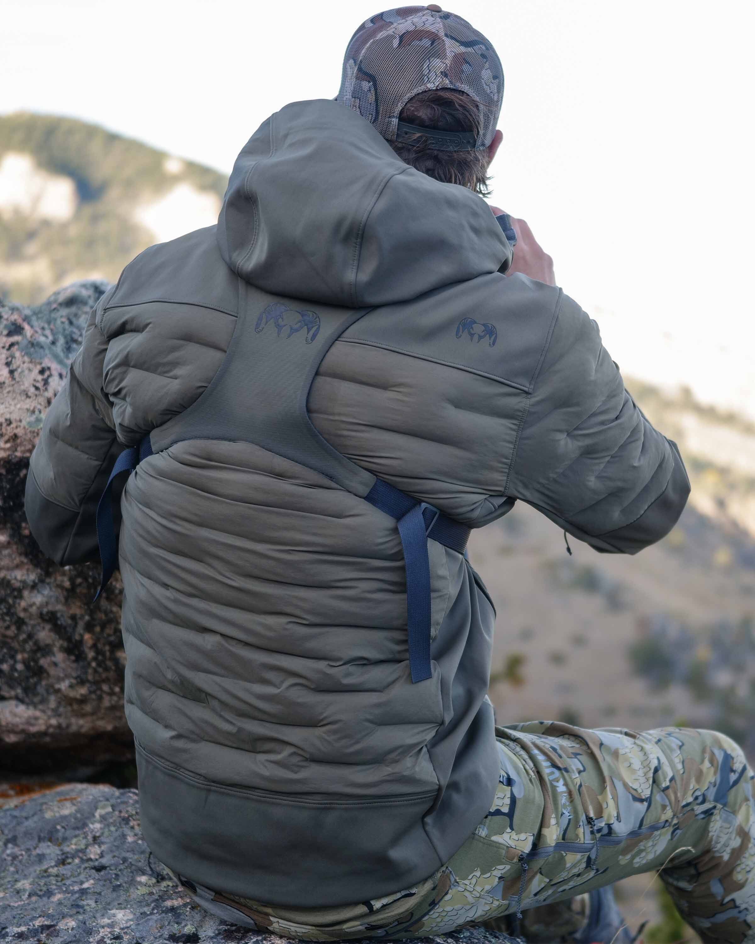 Axis Thermal Hybrid Hooded Jacket | Black-Gunmetal - Image 4