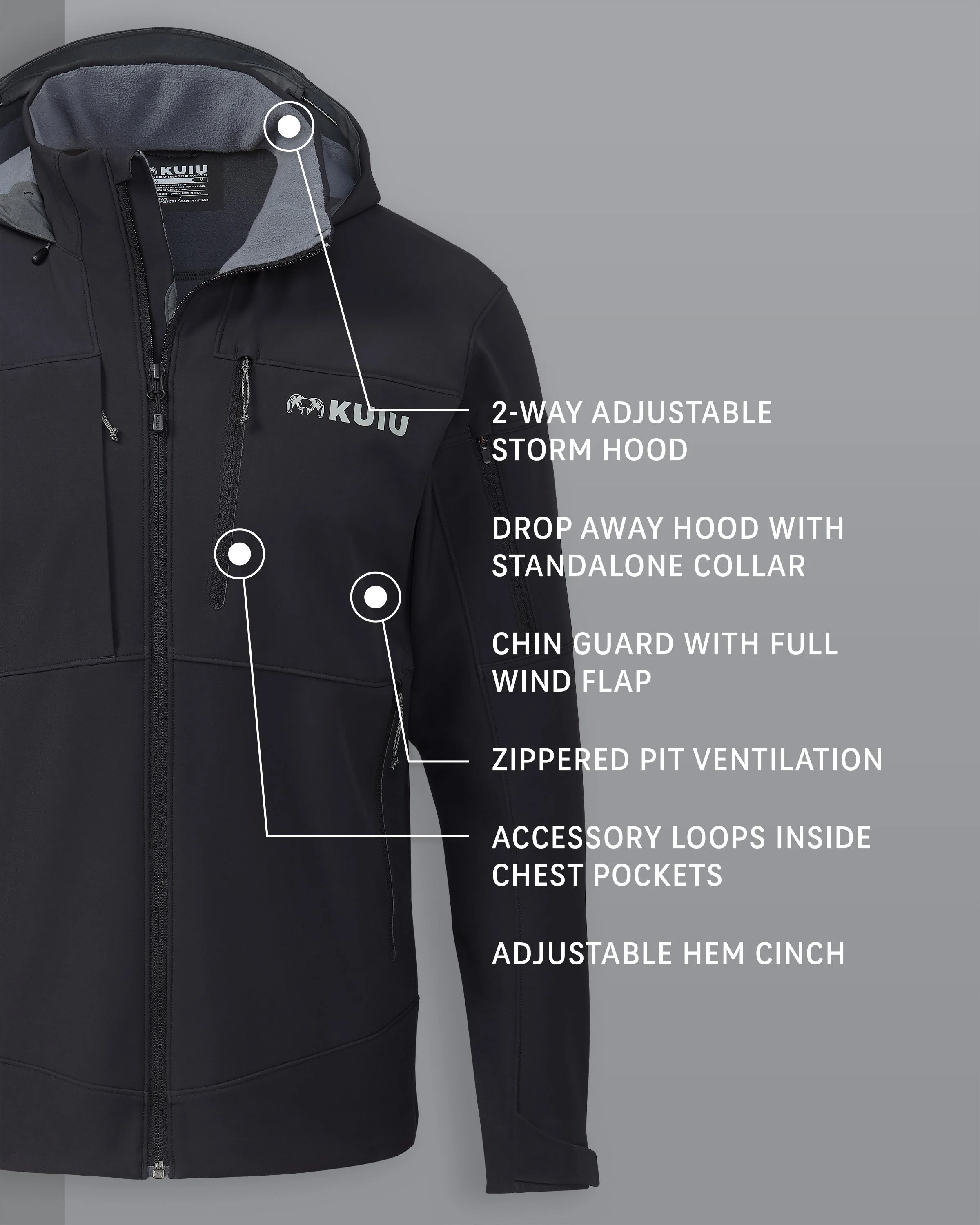 Alternative view of Guide PRO Hooded Jacket | Black