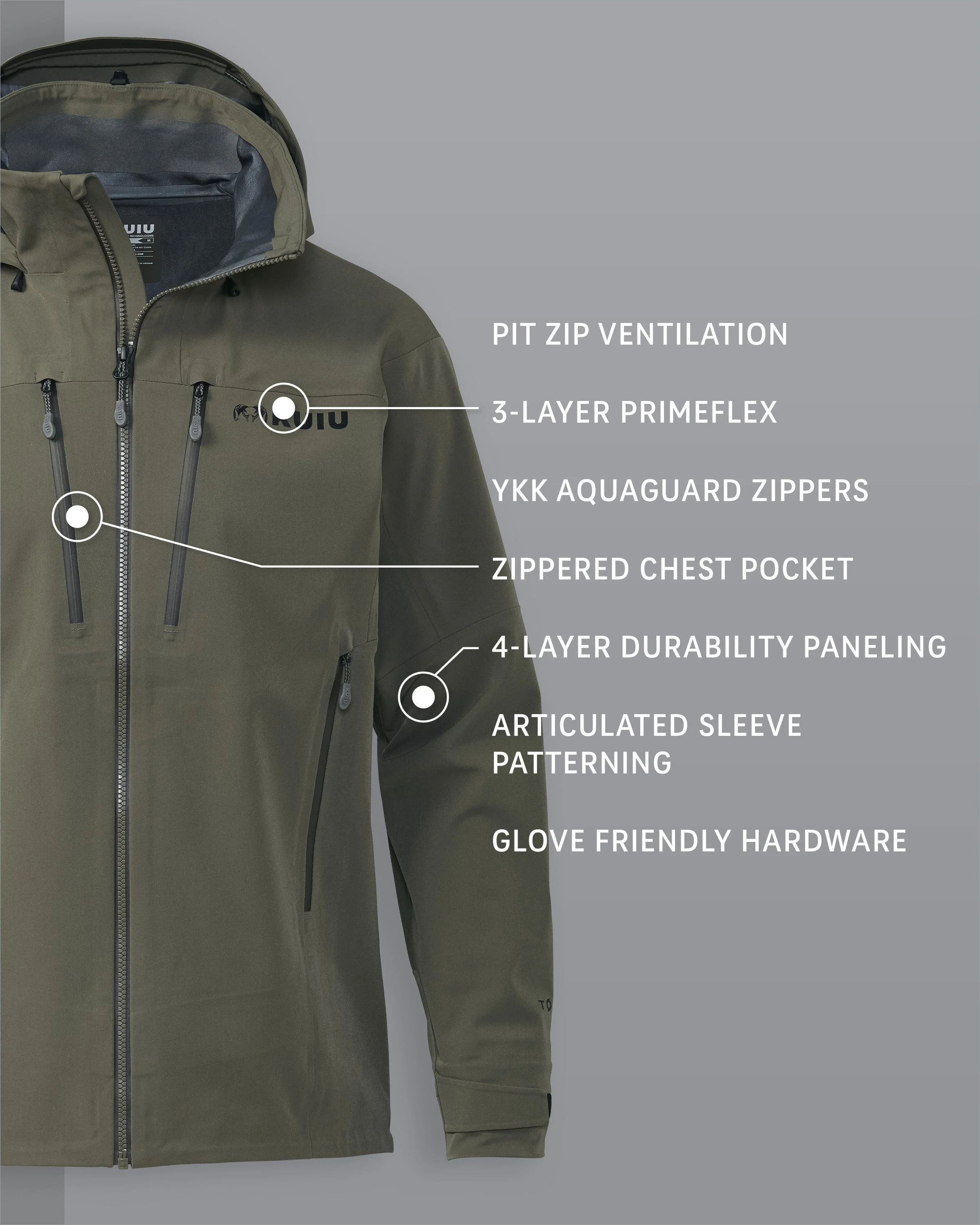 Alternative view of Yukon TR Rain Jacket | Ash