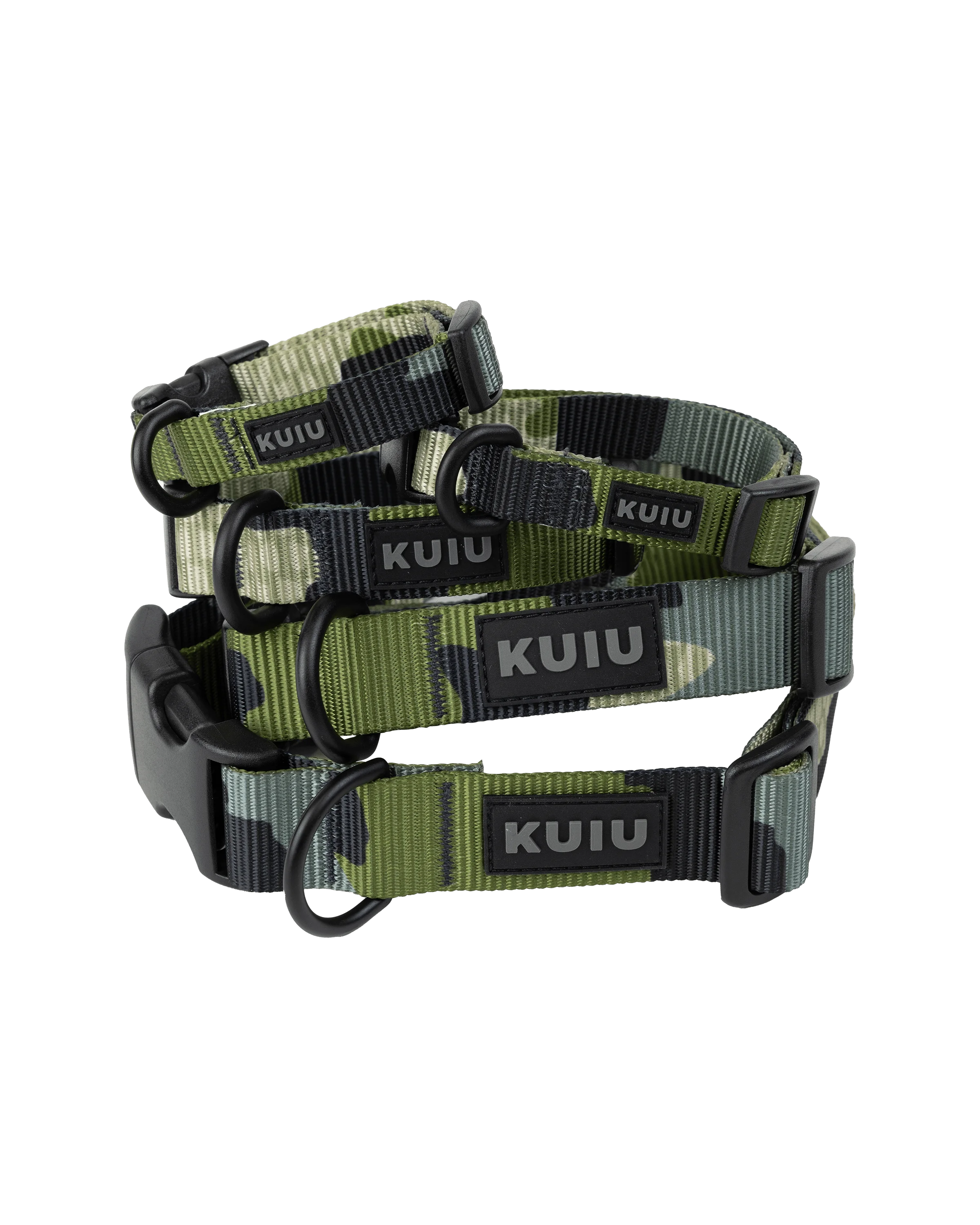 Alternative view of Camo Webbing Dog Collar | Verde