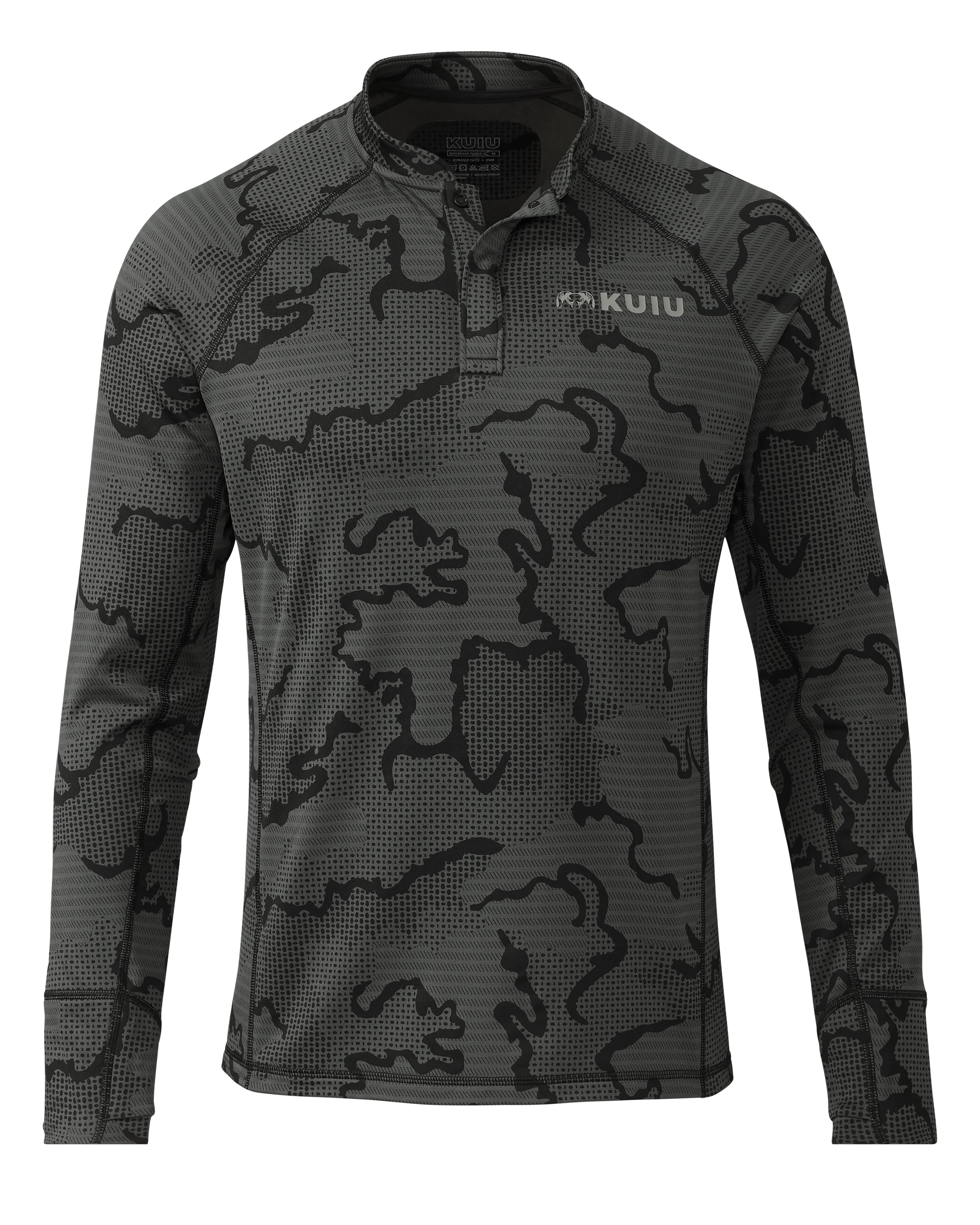 Ridgepoint Fleece Henley | Black Tonal