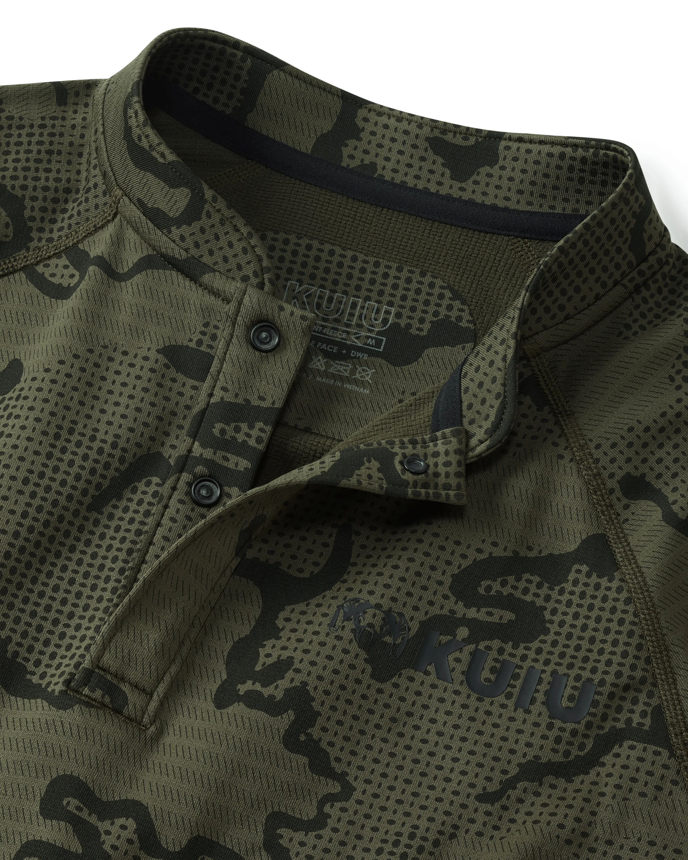 Outlet Ridgepoint Fleece Henley | Olive Tonal - Image 3